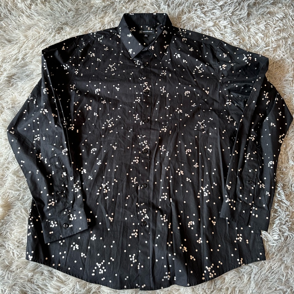 Black and silver speckle shirt. From INC